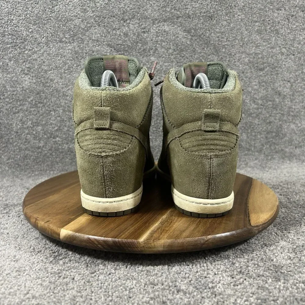 Nike Dunk Sky Hi 528899-200 Women’s Sz 8.5 Medium Olive Hidden Wedge Shoes Used